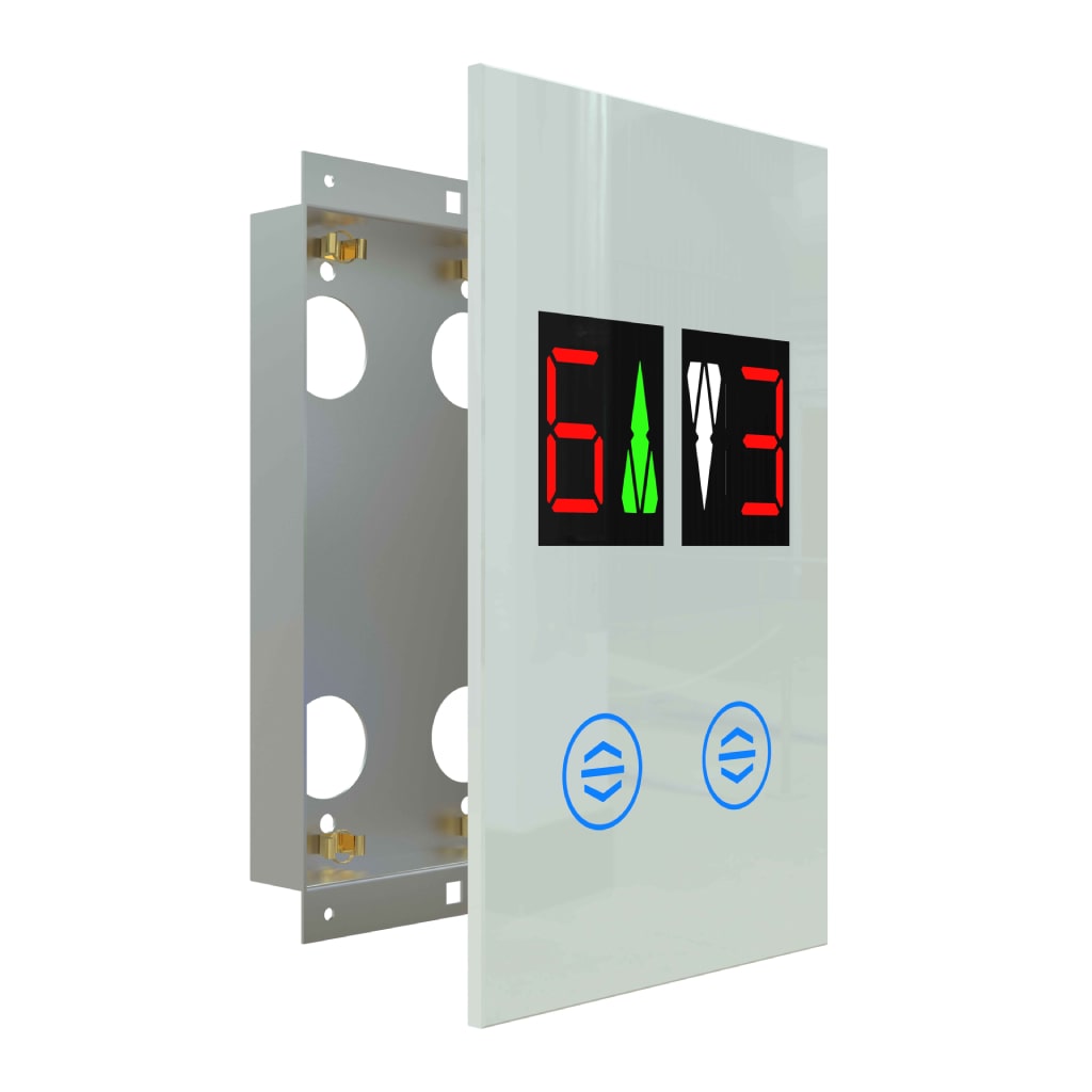 Dokunmatik Cam(Dubleks - Dijital - Yanyana Çift Buton - Beyaz)